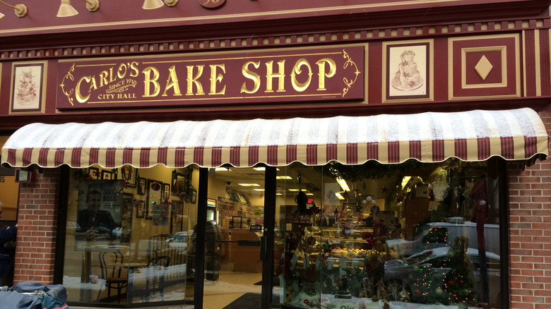 Carlo's Bake Shop storefront close up