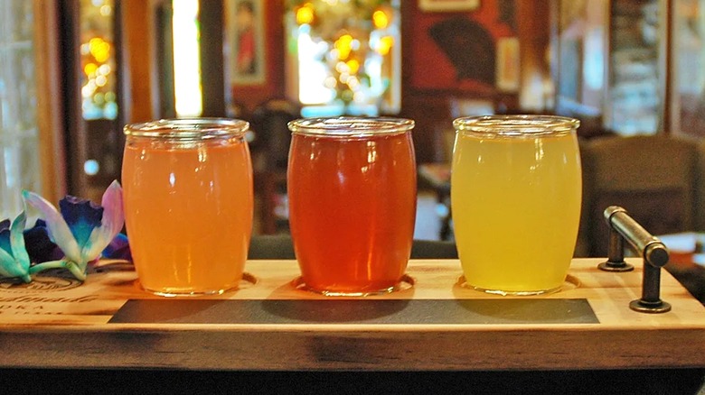 Three small bars in interior of McCoole's at the Historic Red Lion Inn.