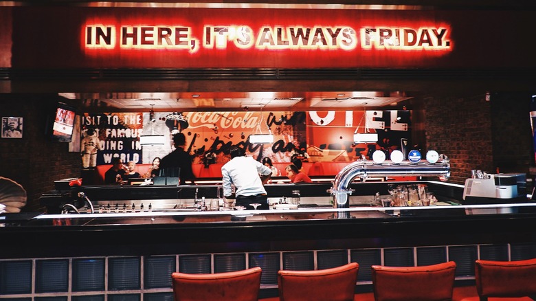 TGI Fridays' bar area