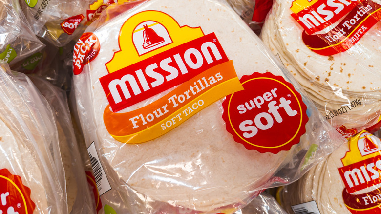 Bags of Mission Super Soft Soft Taco Flour Tortillas