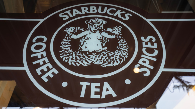 Original Starbucks sign and logo