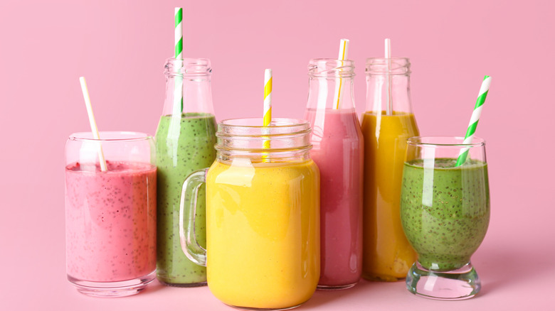Different fruit smoothies