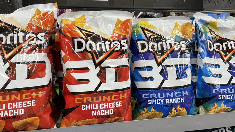 Bags of Doritos 3D Crunch chips