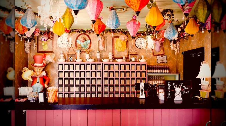 Alice in the Village interior with whimsical Alice in Wonderland theme
