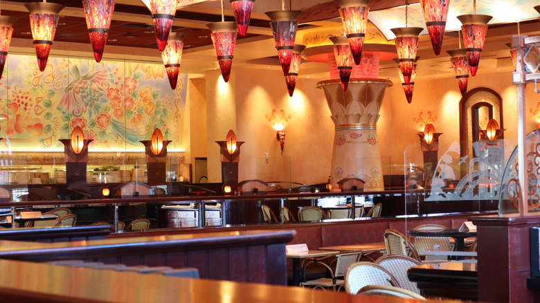Inside of a Cheesecake Factory restaurant