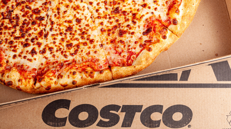 Costco food court pizza sign