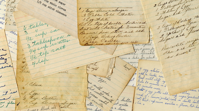 Collection of recipe cards