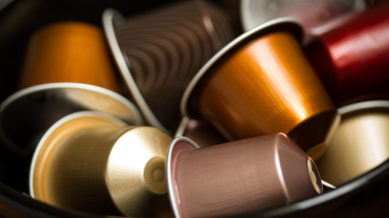 Close up of Nespresso pods