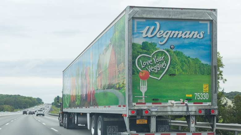 Wegmans truck on road