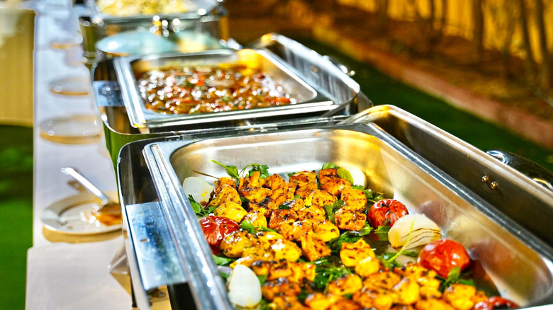 A buffet, one prime spot for time-temperature abuse.