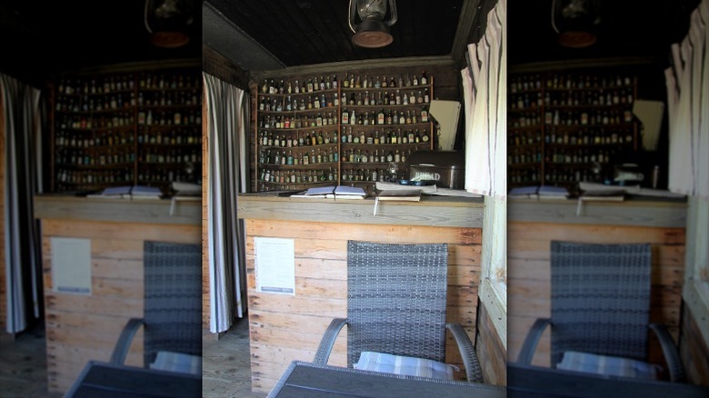 The interior of Kuappi, the world's smallest restaurant which is in Finald.
