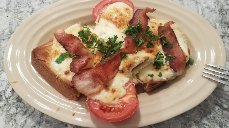 Hot Brown sandwich on plate