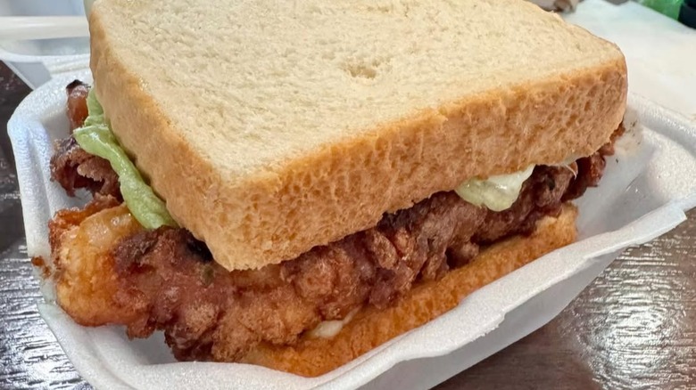 St. Paul Sandwich in styrofoam container