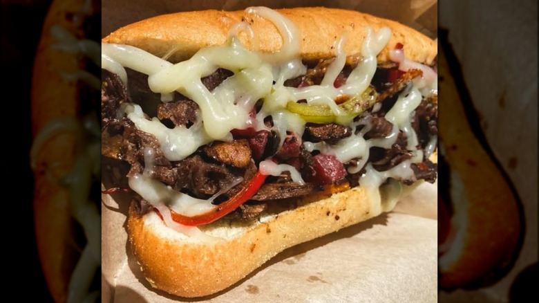 New England steak bomb sandwich