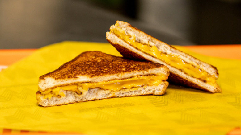 Whataburger grilled cheese on paper wrapping