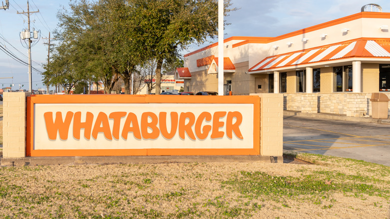 The Whataburger sign outside a location during the day