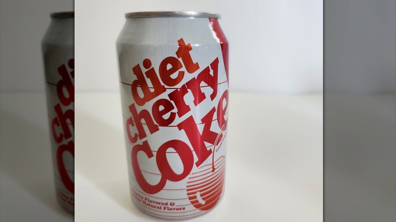 Diet Cherry Coke can