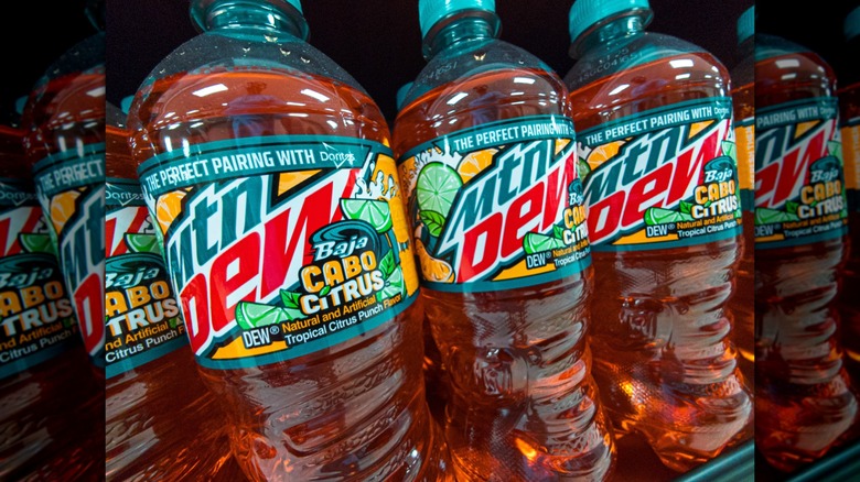 bottles of Mountain Dew Baja Cabo Citrus