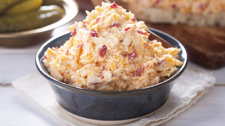 Bowl of homemade pimento cheese