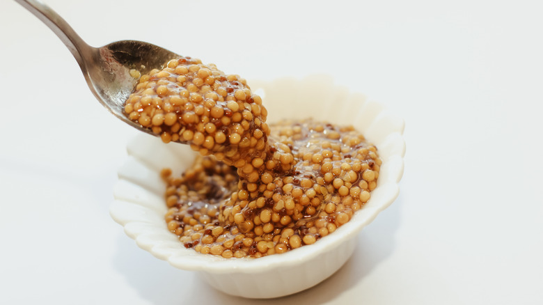 grain mustard in a bowl