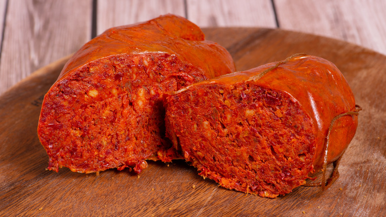 'Nduja sausage on board