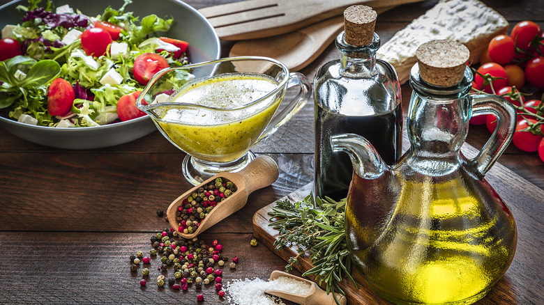 The Step You Need To Do Before Adding Booze To Salad Dressing