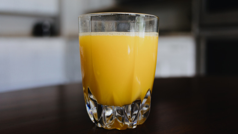 Glass of orange juice