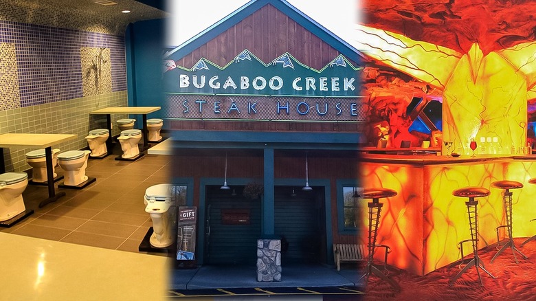 Composite image of three restaurants which no longer exist