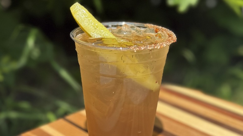 Dill pickle iced