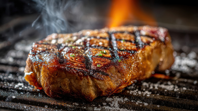 Steak on a grill