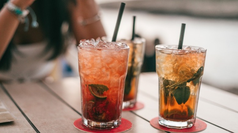 Soda cocktails.