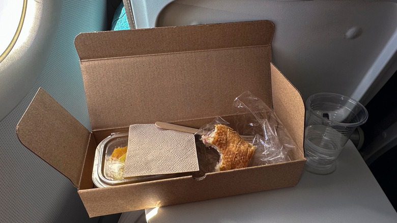 Airplane meal in a box