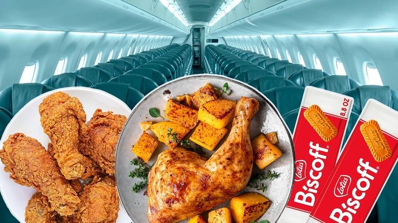 Food service cart on airplane