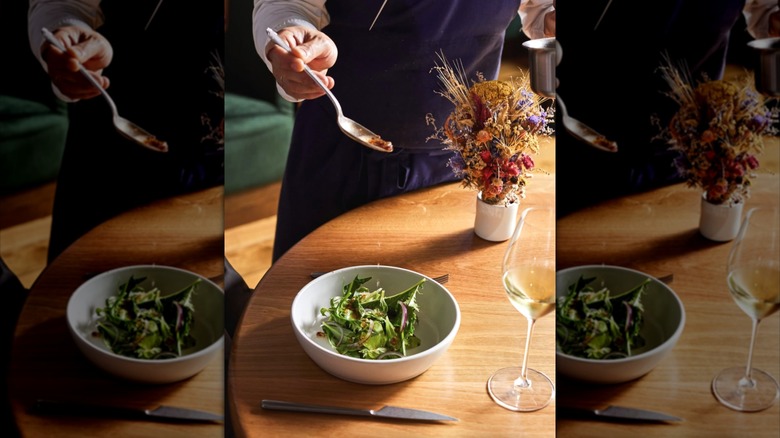 Killed lettuce salad at Audrey restaurant in Nashville, Tennessee