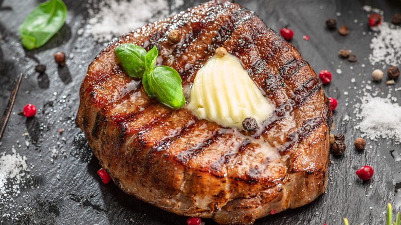 Butter melting on a skillet.