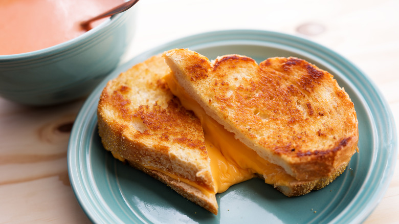 Grilled cheese and tomato soup