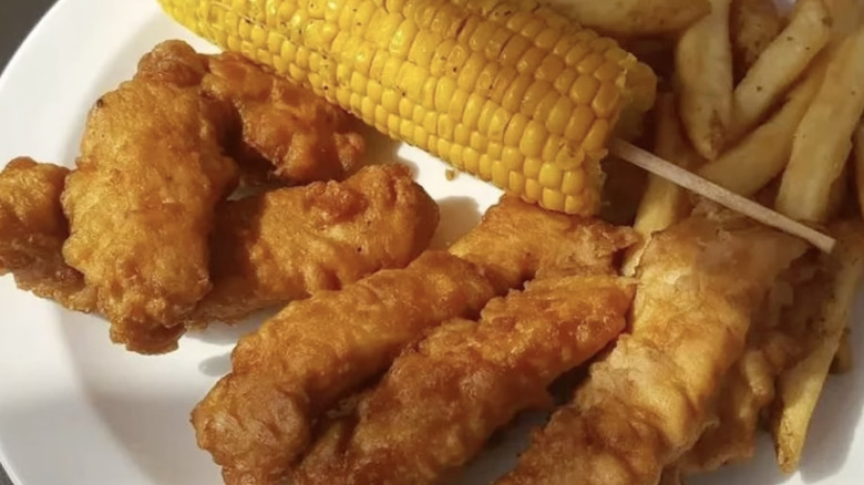 original chicken crispers on plate
