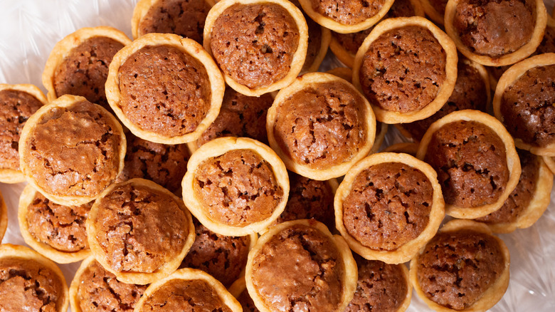 Multiple pecan tassie pastries