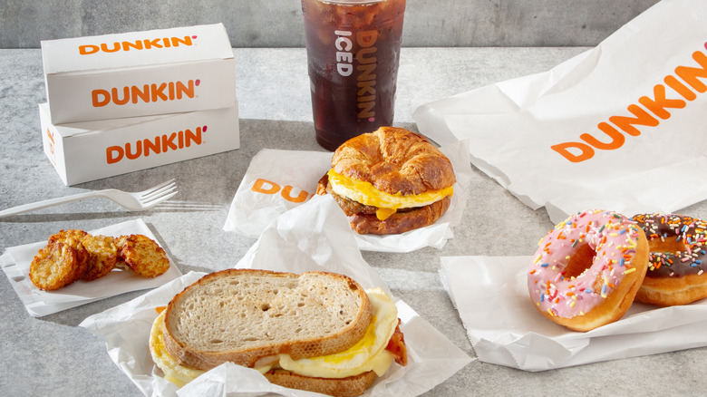 Dunkin' food selections