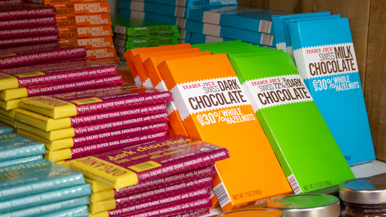 Assorted Trader Joe's chocolate bars