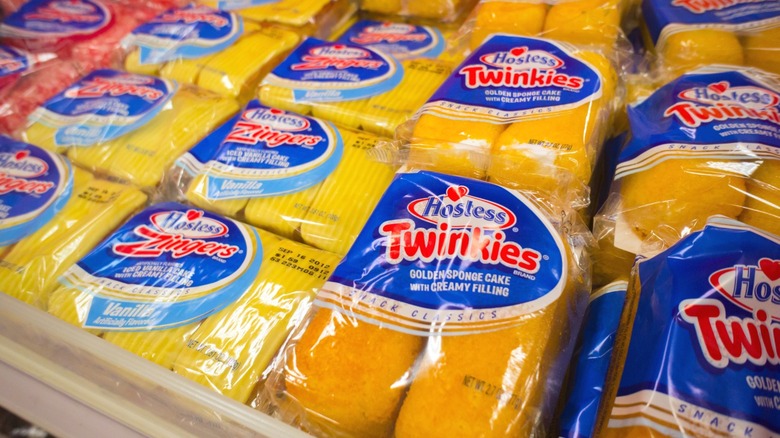A number of Hostess snacks, including Twinkies.