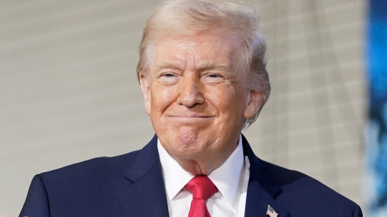 President Donald Trump visiting the Fort Bragg U.S. Army base