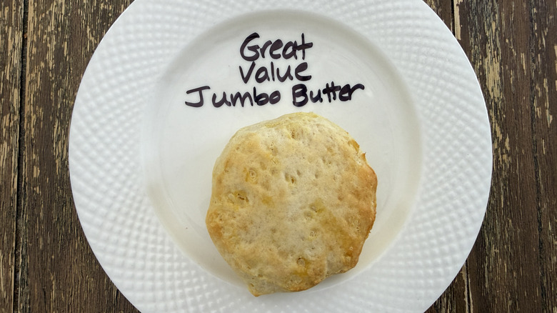 Great Value Buttermilk Biscuit on white plate