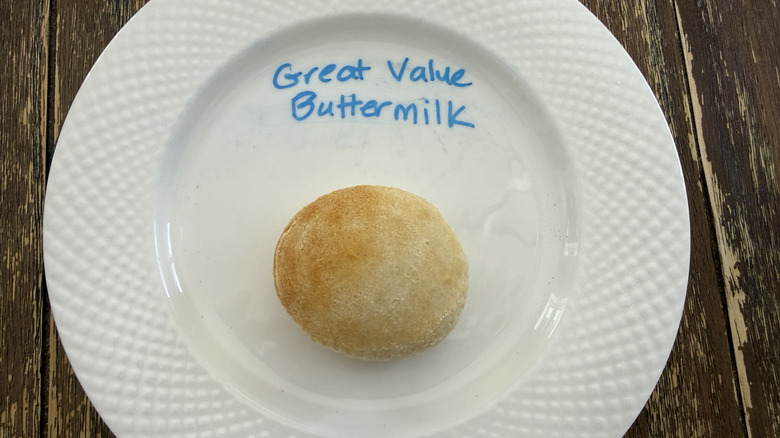 Great Value Buttermilk Biscuit on white plate
