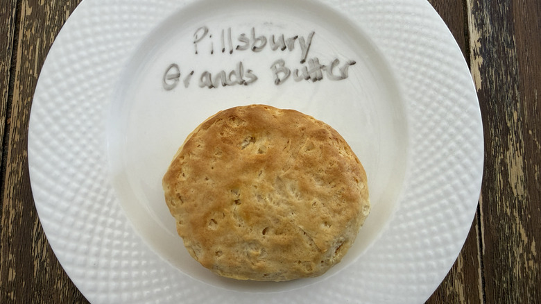 Pillsbury Grands Southern Homestyle Butter Tastin' Biscuit on white plate