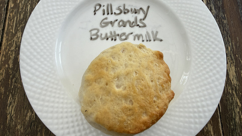 Pillsbury Grands Southern Homestyle Buttermilk Biscuit on white plate