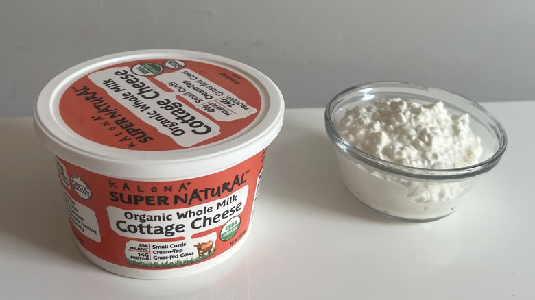 A tub of Kalona cottage cheese