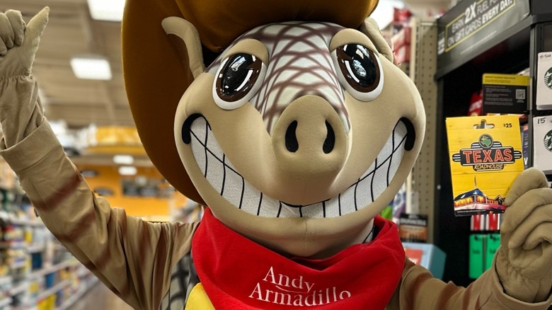 Texas Roadhouse mascot Andy Armadillo
