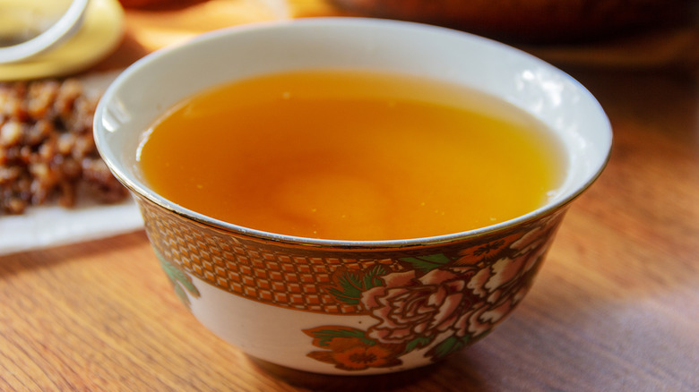 strained melted fat in a bowl