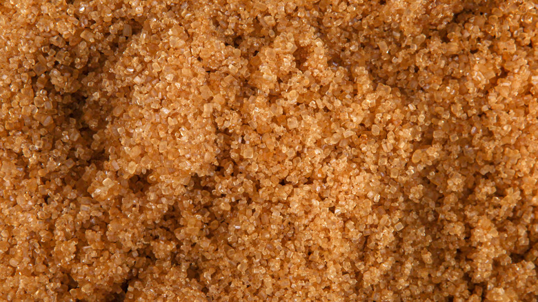 close up of brown sugar